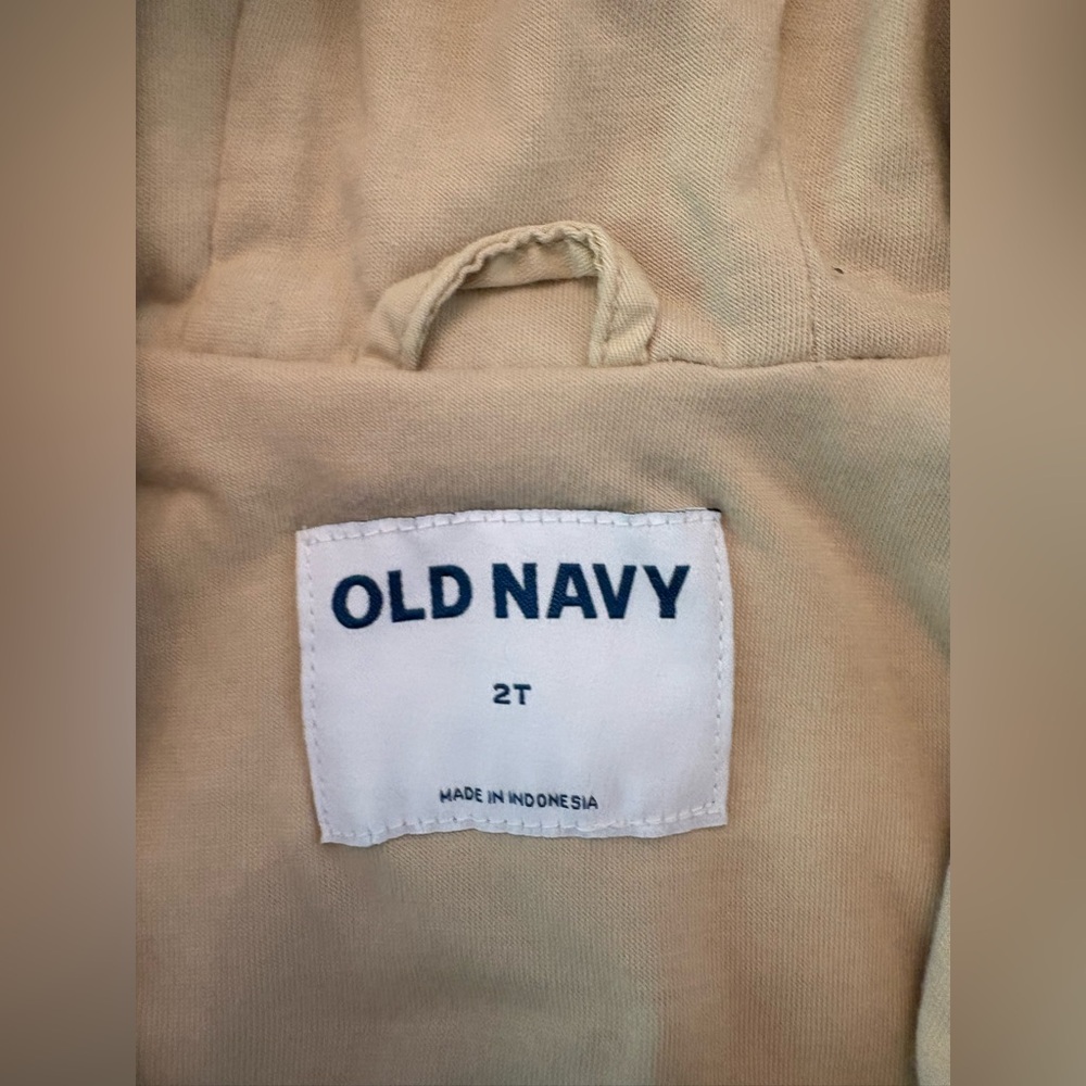 Toddler girl twill beige Tan Hooded Jacket - Picture 3 of 5